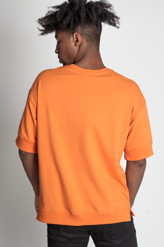 French Terry Drop Shoulder Sweatshirt Tee