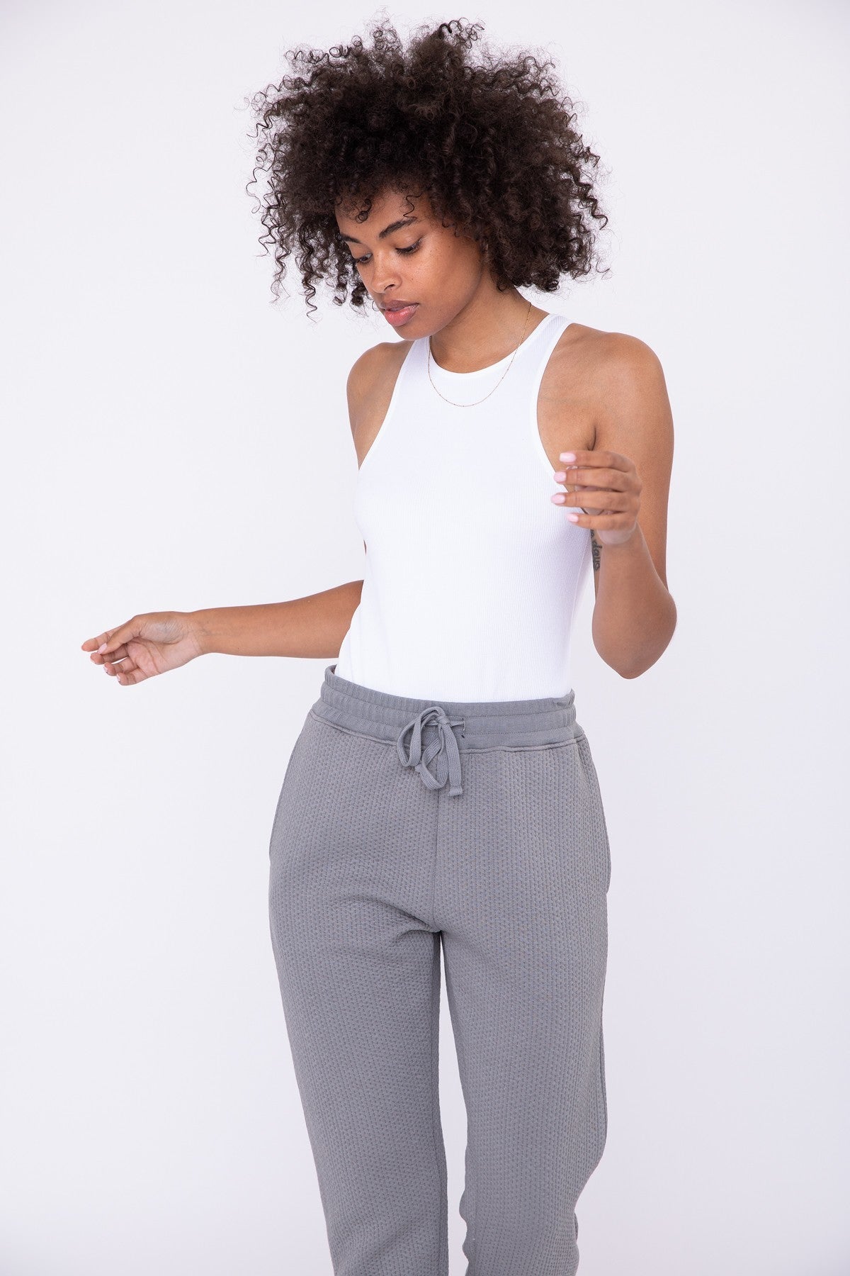 High Neck Bodysuit Tank Cream