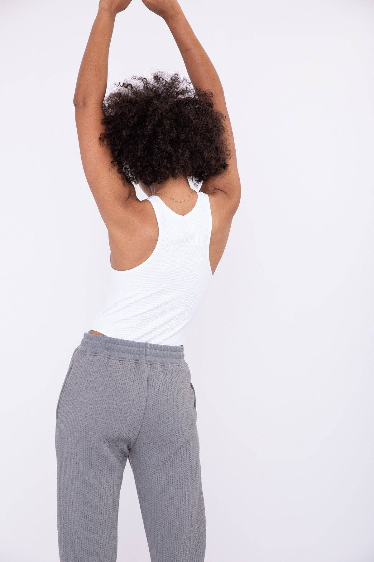 High Neck Bodysuit Tank Cream