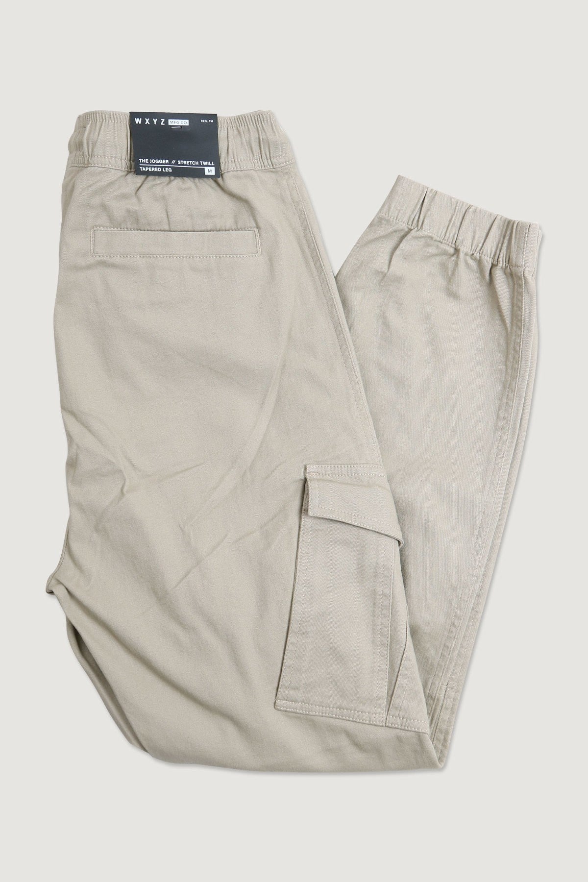 Cuffed Drawstring Jogger Pants Light Tan
