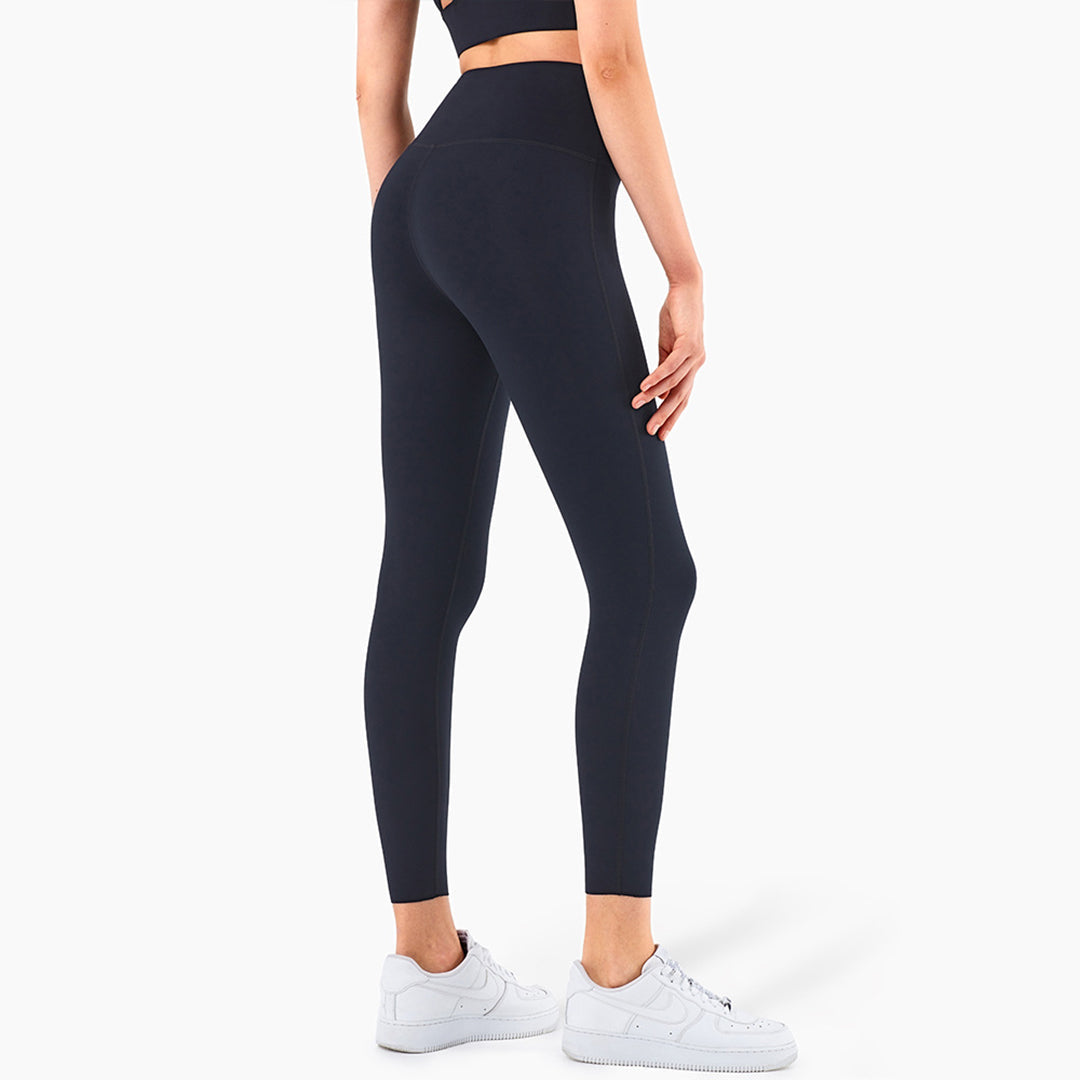 High Rise Seamless Compression Shaping Laser Edge Leggings Greige