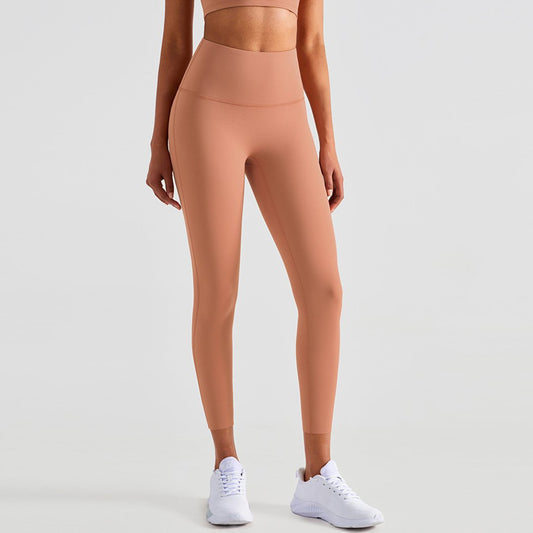 High Rise Seamless Compression Shaping Laser Edge Leggings Nude Coral
