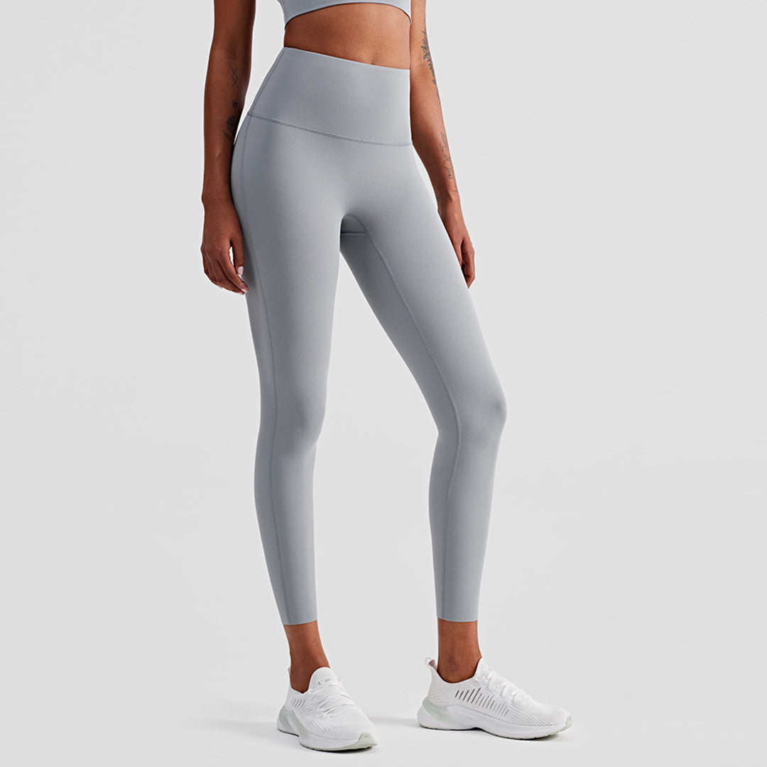 High Rise Seamless Compression Shaping Laser Edge Leggings Greige